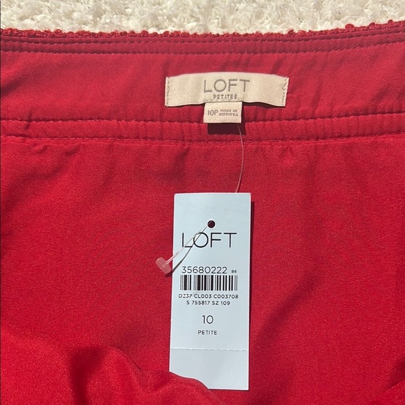 LOFT Red A-Line Mini Skirt Casual - Picture 2 of 9